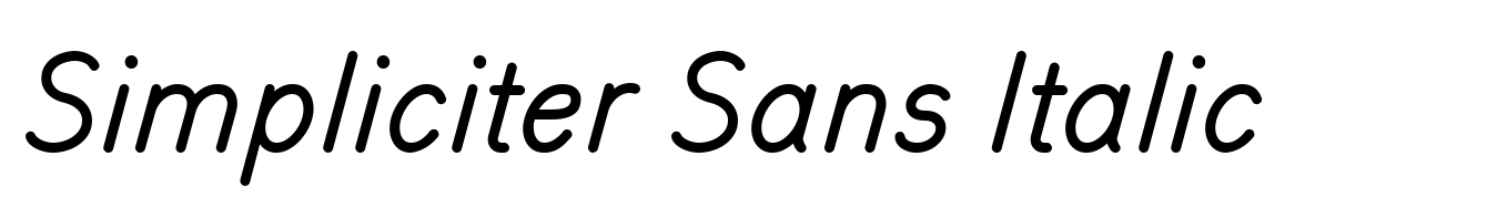 Simpliciter Sans Italic